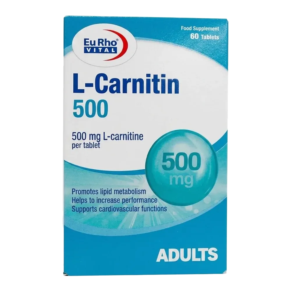 قرص ال کارنیتین یوروویتال -500 میلی گرم بسته 60 عددی